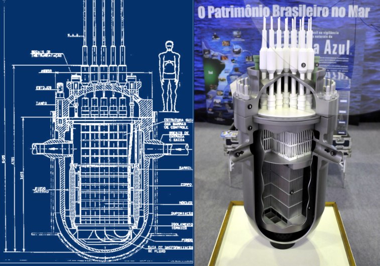 Brezilya'nın ilk denizaltı atom reaktörünün modeli