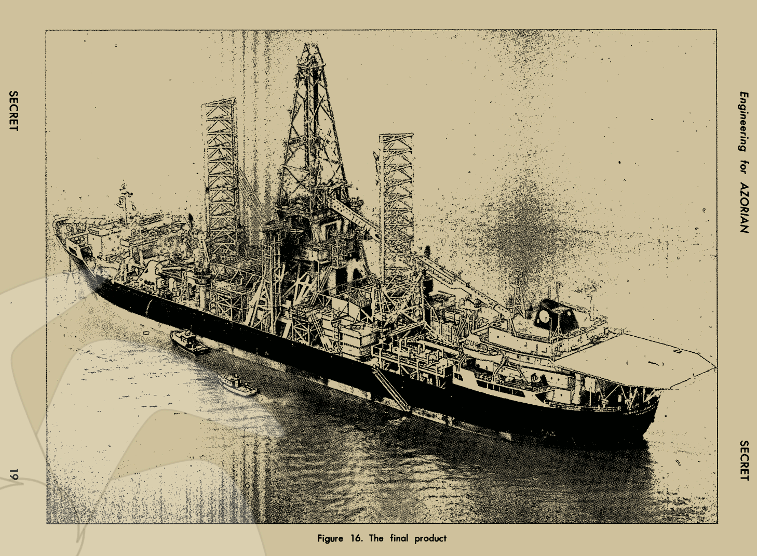 Hughes Glomar Explorer gemisinin bir görüntüsü