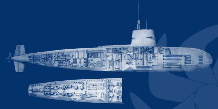 Guglielmo_Marconi atom denizaltısının bir çizimi